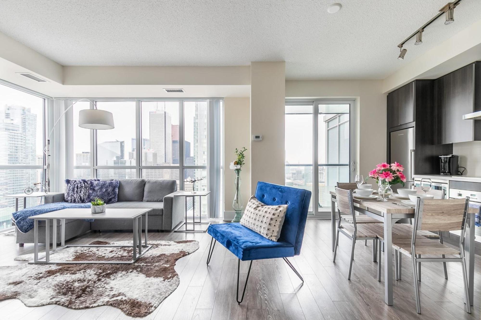 Luxury 1Br Condo - King Bed With City Views Toronto Luaran gambar